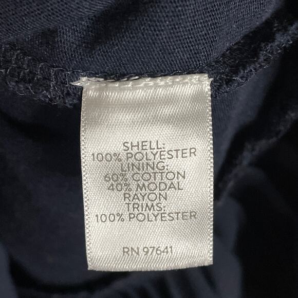 J. Jill Lace Overlay Dress Sleeveless Navy Blue Accordion Pleated Size Small - Picture 5 of 9